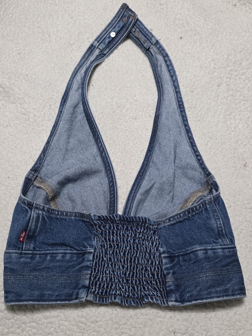 Levi's Blue Denim Halter Jeans Top - Picture 2 of 2